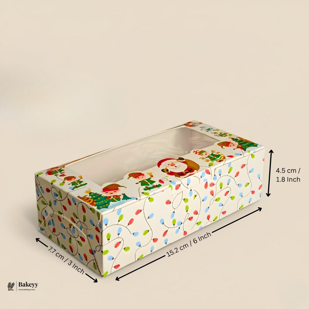 Premium Christmas Brownie Gift Box | White Santa Christmas Theme | Pack of 25