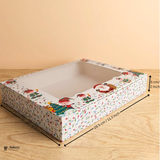 Premium Christmas Brownie Gift Box | White Santa Christmas Theme | Pack of 25