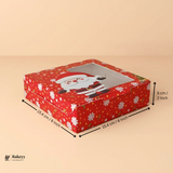 Premium Christmas Brownie Gift Box | Red Santa Christmas Theme | Pack of 25