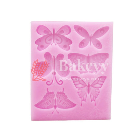 Butterflies Pink Fondant Mould - Bakeyy.com - India - Butterflies Pink Fondant Mould - Default Title