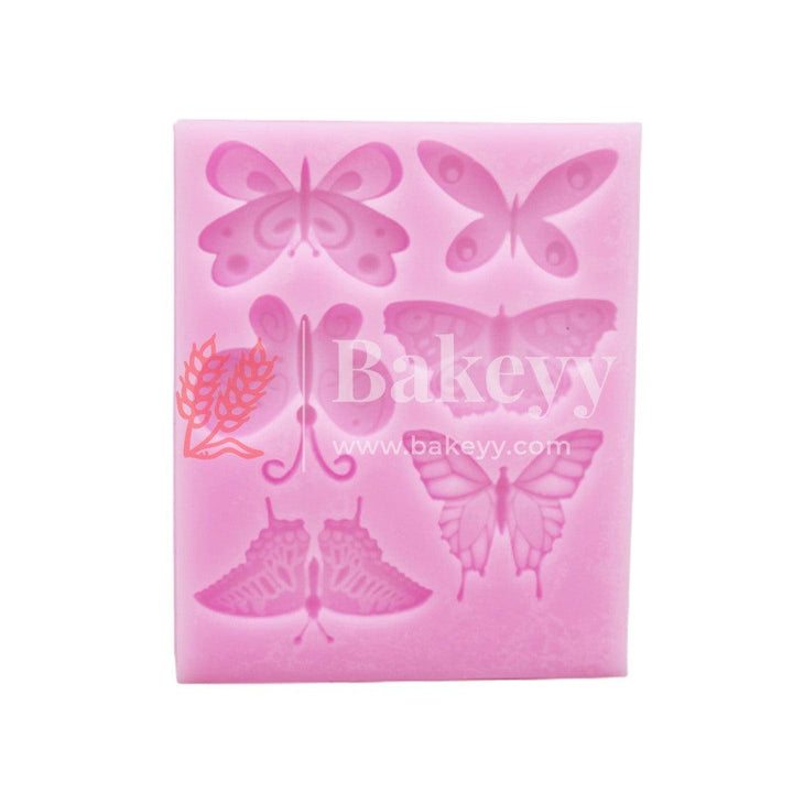 Butterflies Pink Fondant Mould - Bakeyy.com