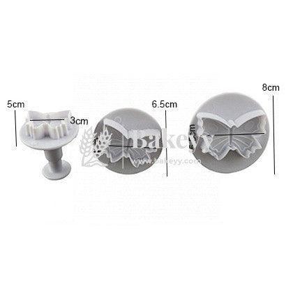 Butterfly Plunger Cutter | 3 Pcs Set - Bakeyy.com - India - Butterfly Plunger Cutter | 3 Pcs Set - Default Title