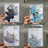 Gold-Embossed Vein Butterfly Toppers | Metallic Wing Line Detailing | Elegant Cake & Dessert Décor | Multiple Design Options Available | Pack of 10