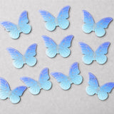 Blue butterfly toppers for cakes and cupcakes, party decor, baking supplies by Bakeyy.com