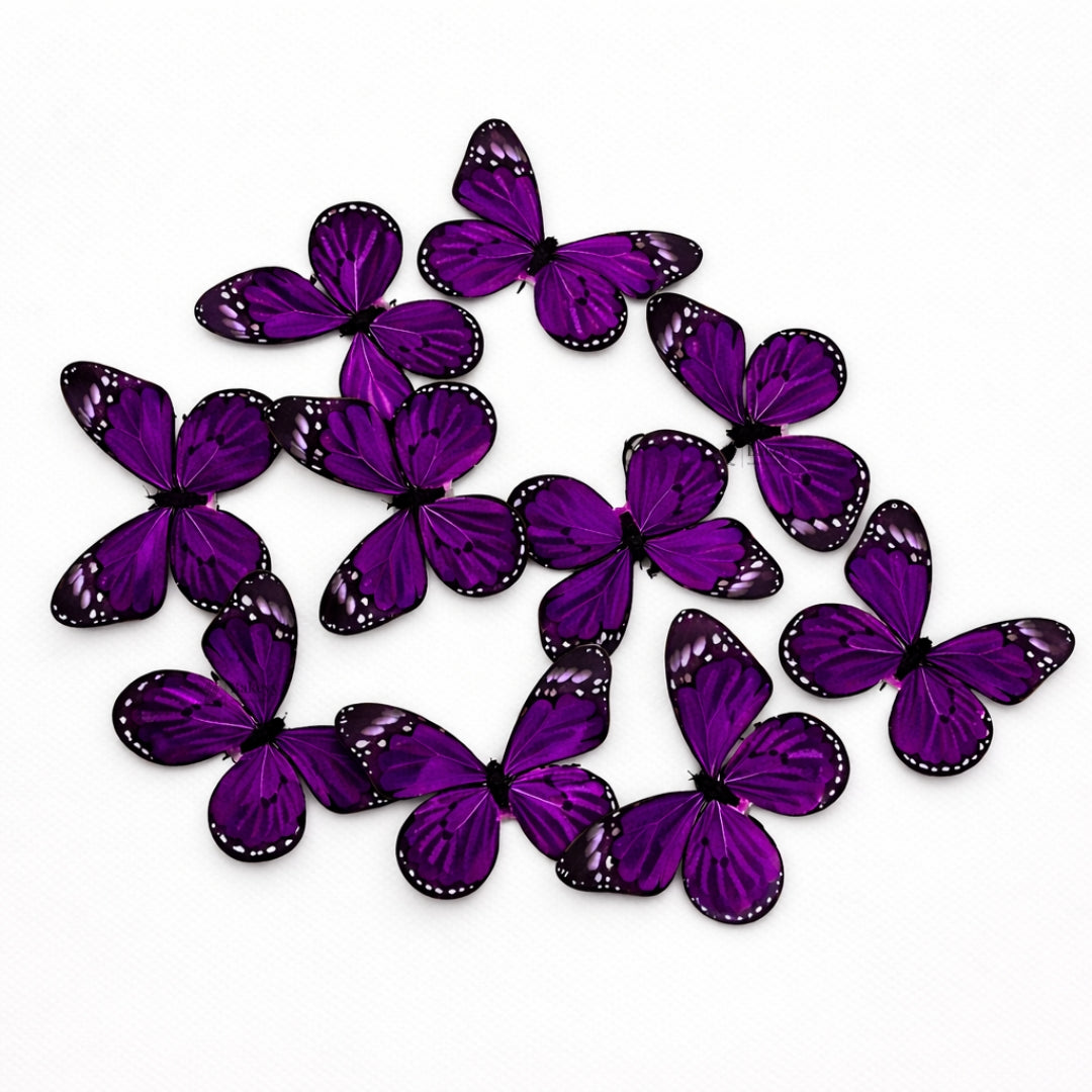 3D Black-Edged - Pastel Inside Print Butterfly Cake Toppers | Elegant Decoration for Cakes, Cupcakes & Desserts | Multiple Color Options Available | Pack of 1