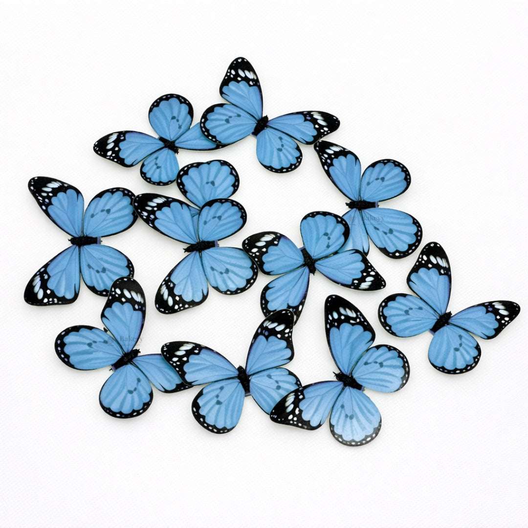 3D Black-Edged - Pastel Inside Print Butterfly Cake Toppers | Elegant Decoration for Cakes, Cupcakes & Desserts | Multiple Color Options Available | Pack of 1