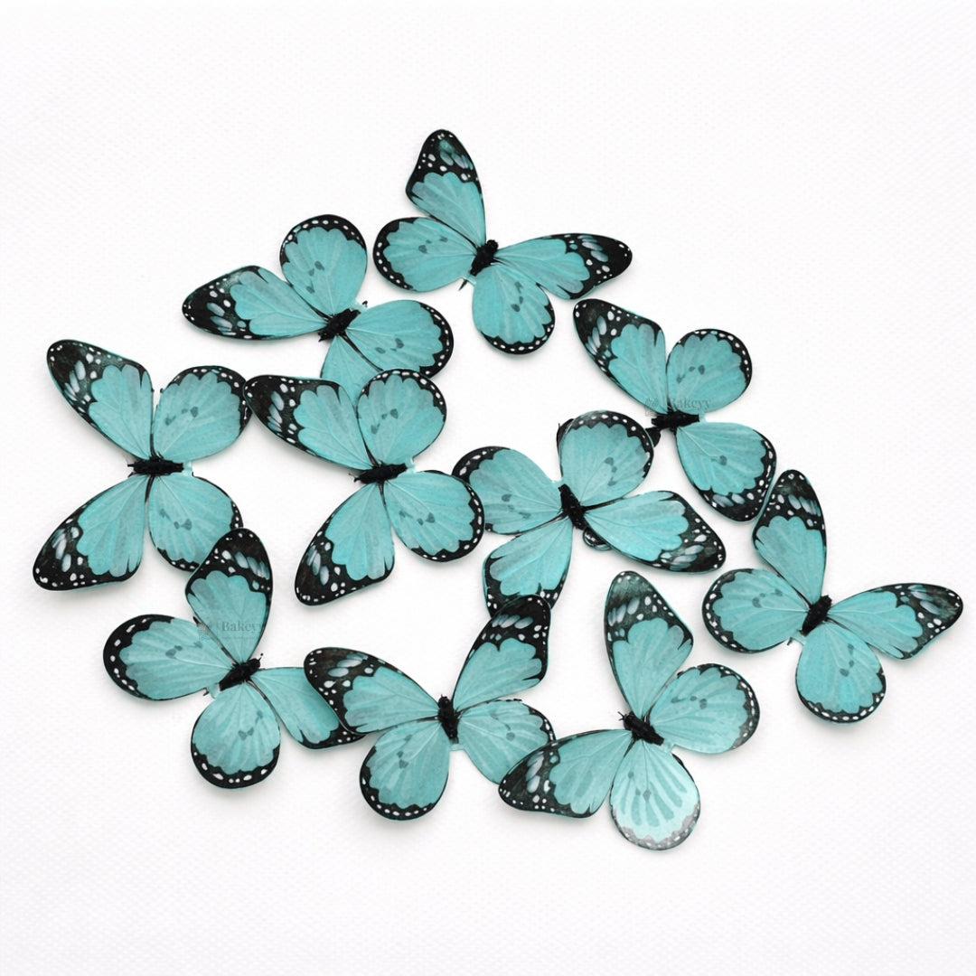 3D Black-Edged - Pastel Inside Print Butterfly Cake Toppers | Elegant Decoration for Cakes, Cupcakes & Desserts | Multiple Color Options Available | Pack of 1