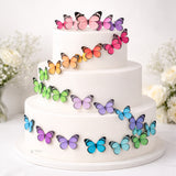 3D Black-Edged - Pastel Inside Print Butterfly Cake Toppers | Elegant Decoration for Cakes, Cupcakes & Desserts | Multiple Color Options Available | Pack of 1