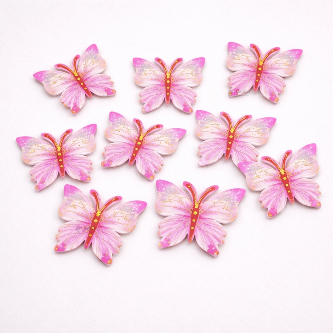 Mystic Butterfly Cake Toppers with Golden Lining | Elegant Wing Design | Multiple Colors Available | Pack of 1