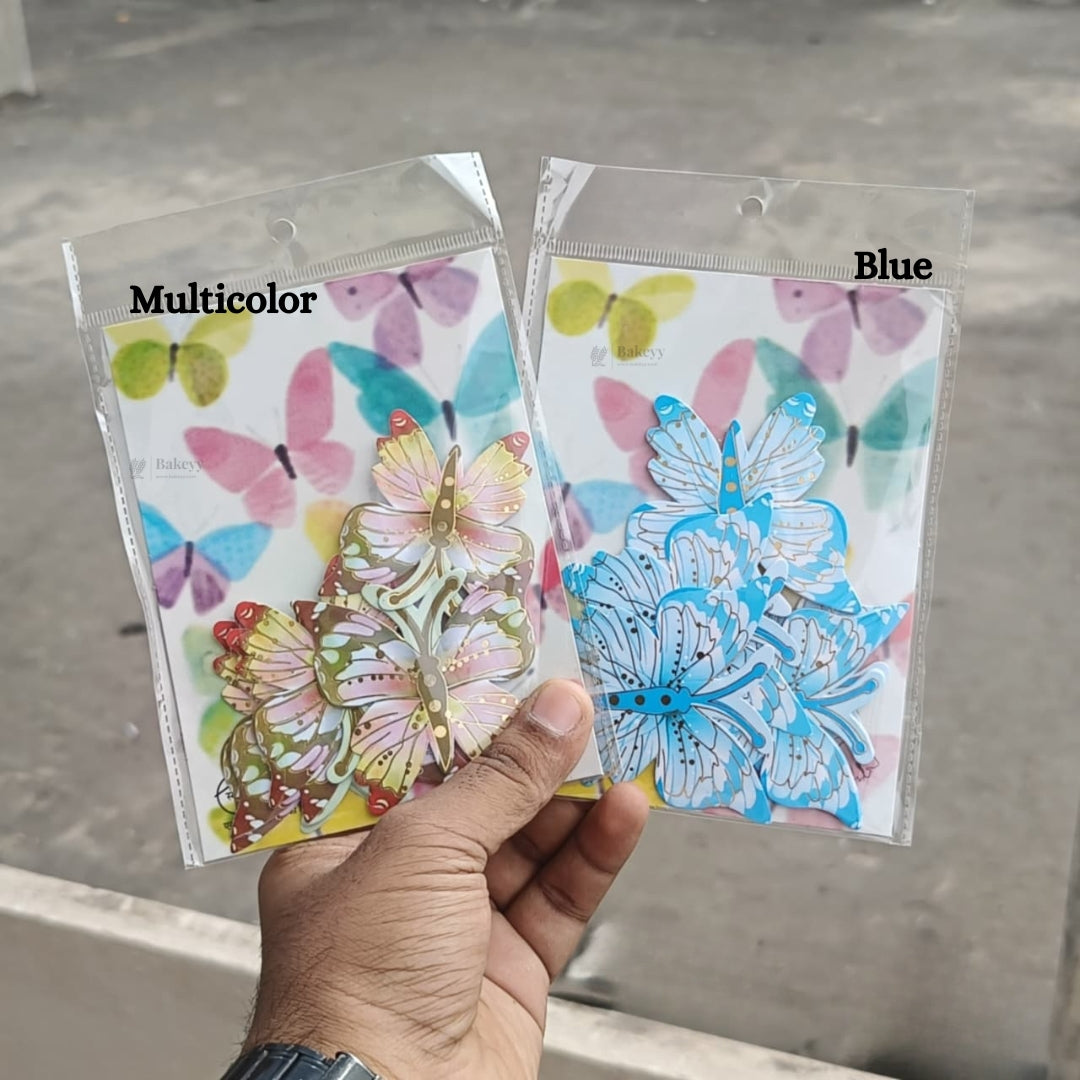 Mystic Butterfly Cake Toppers with Golden Lining | Elegant Wing Design | Multiple Colors Available | Pack of 1