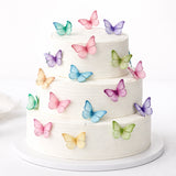Leaf-Vein Butterfly Cake Toppers | Nature-Inspired Gradient Wing Design | Multiple Color Options Available | Pack of 1