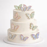 Golden-Embossed Blush Butterfly Toppers | Multiple Design Options Available | Premium Finish | Pack of 10