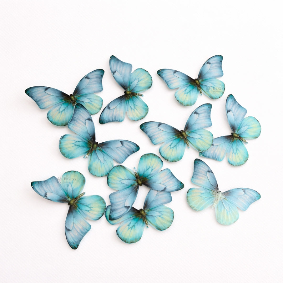 Leaf-Vein Butterfly Cake Toppers | Nature-Inspired Gradient Wing Design | Multiple Color Options Available | Pack of 1