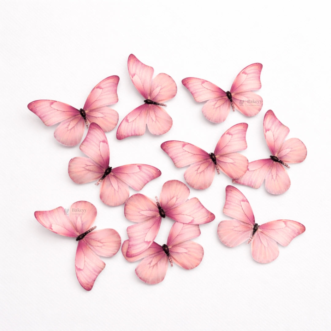 Leaf-Vein Butterfly Cake Toppers | Nature-Inspired Gradient Wing Design | Multiple Color Options Available | Pack of 1