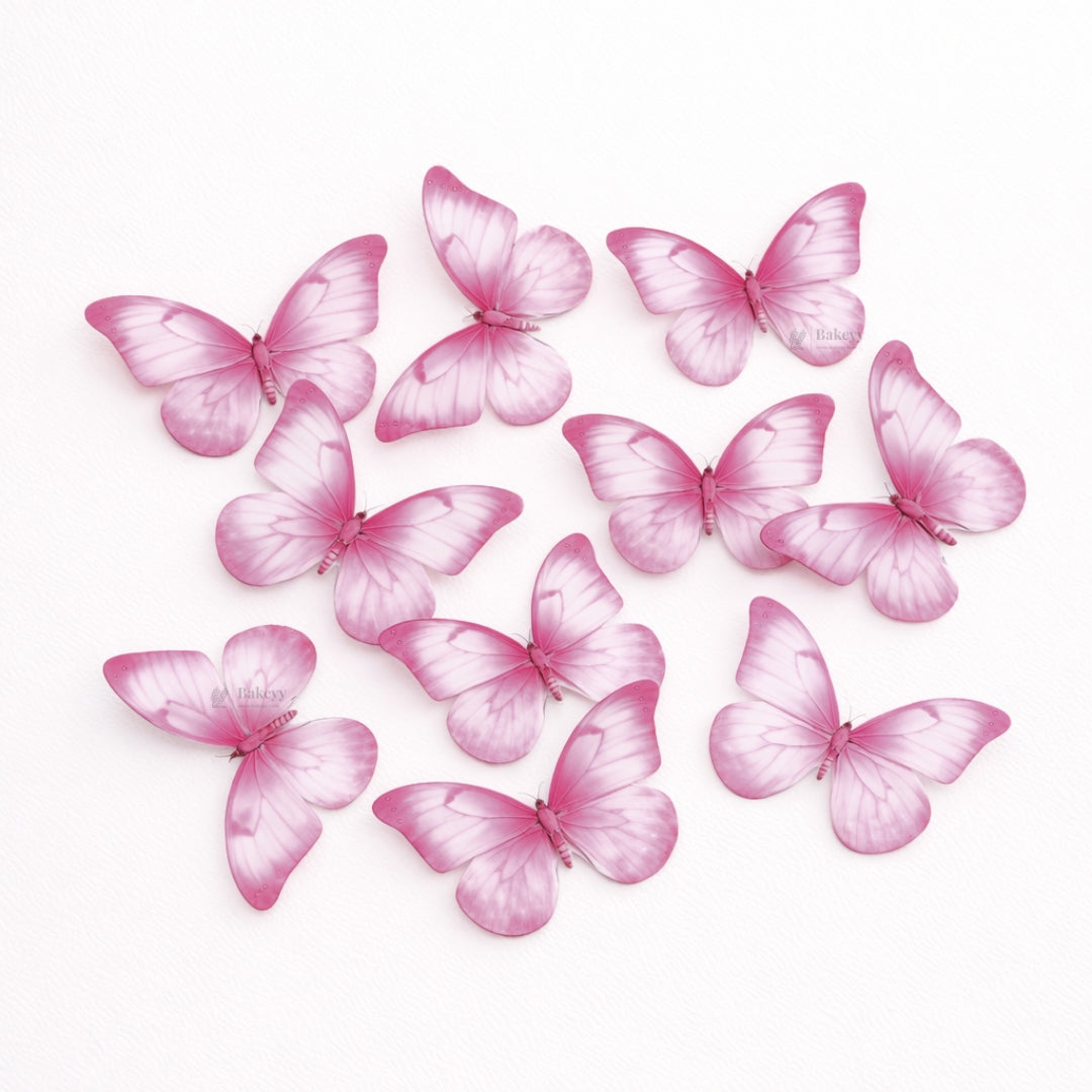 Leaf-Vein Butterfly Cake Toppers | Nature-Inspired Gradient Wing Design | Multiple Color Options Available | Pack of 1