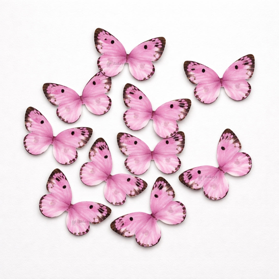 Watercolour-Blend Butterfly Cake Toppers | Soft Gradient Wings with Speckled Tips | Multiple Color Options Available | Pack of 1