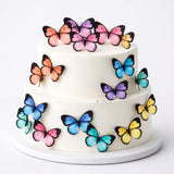 Black-Edged Heartwing Butterfly Toppers | Dual-Tone Gradient Wings with Bold Outline | Multiple Color Options Available | Pack of 1