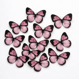 Black-Edged Heartwing Butterfly Toppers | Dual-Tone Gradient Wings with Bold Outline | Multiple Color Options Available | Pack of 1
