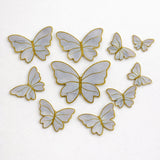 Golden-Embossed Blush Butterfly Toppers | Multiple Design Options Available | Premium Finish | Pack of 10