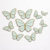 Golden-Embossed Blush Butterfly Toppers | Multiple Design Options Available | Premium Finish | Pack of 10