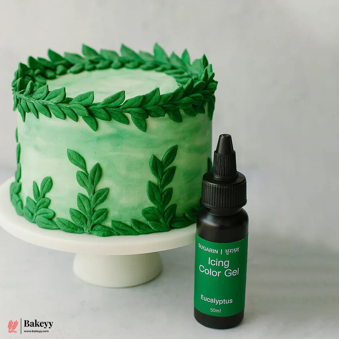 Sugarin Eucalyptus Icing Color Gel – 30ml | Vibrant Food Gel Color for Cakes, Fondant & More - Bakeyy.com - India - Sugarin Eucalyptus Icing Color Gel – 30ml | Vibrant Food Gel Color for Cakes, Fondant & More - Default Title