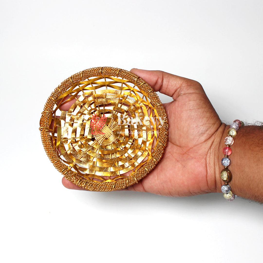 Luxury Gold-Plated Square Dry Fruit Tray with 4 Serving Bowls