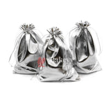 8x12 Inch Elegant Silver Metallic Drawstring Gift Bags – Stylish and Versatile Packaging | Silver Drawstring Organza Jewelry Pouches Wedding Party Christmas Favor Gift Candy Chocolate Bags |Pack Of 50| - Bakeyy.com - India - 8x12 Inch Elegant Silver Metallic Drawstring Gift Bags – Stylish and Versatile Packaging | Silver Drawstring Organza Jewelry Pouches Wedding Party Christmas Favor Gift Candy Chocolate Bags |Pack Of 50| - Default Title