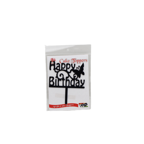 Cake Topper Happy Birthday - Bakeyy.com