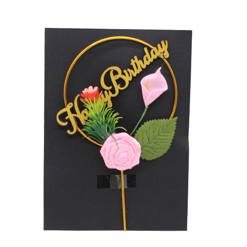 Cake Topper Happy Birthday - Bakeyy.com