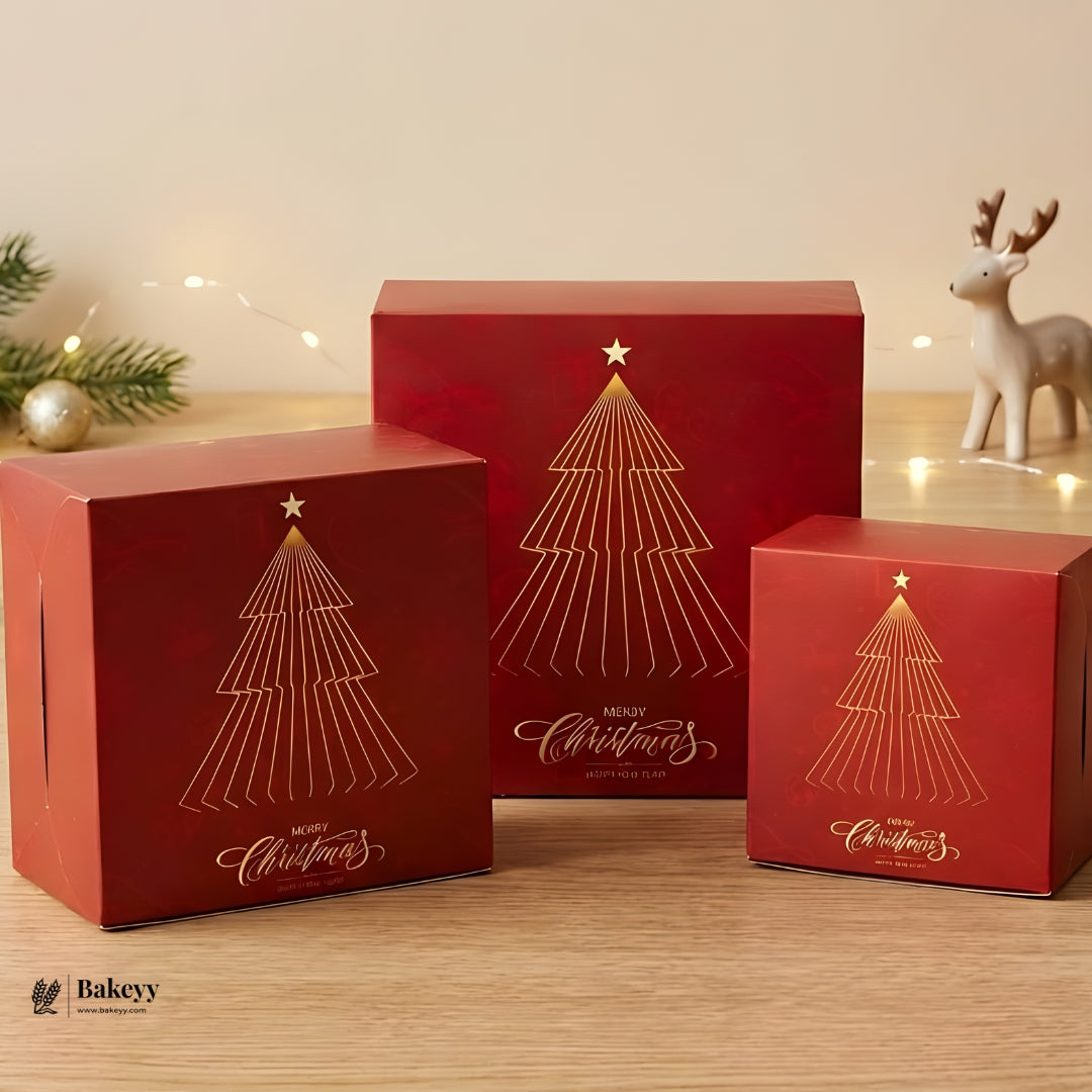 Christmas Cake Box | Perfect for Cake & Treats | Pack of 25