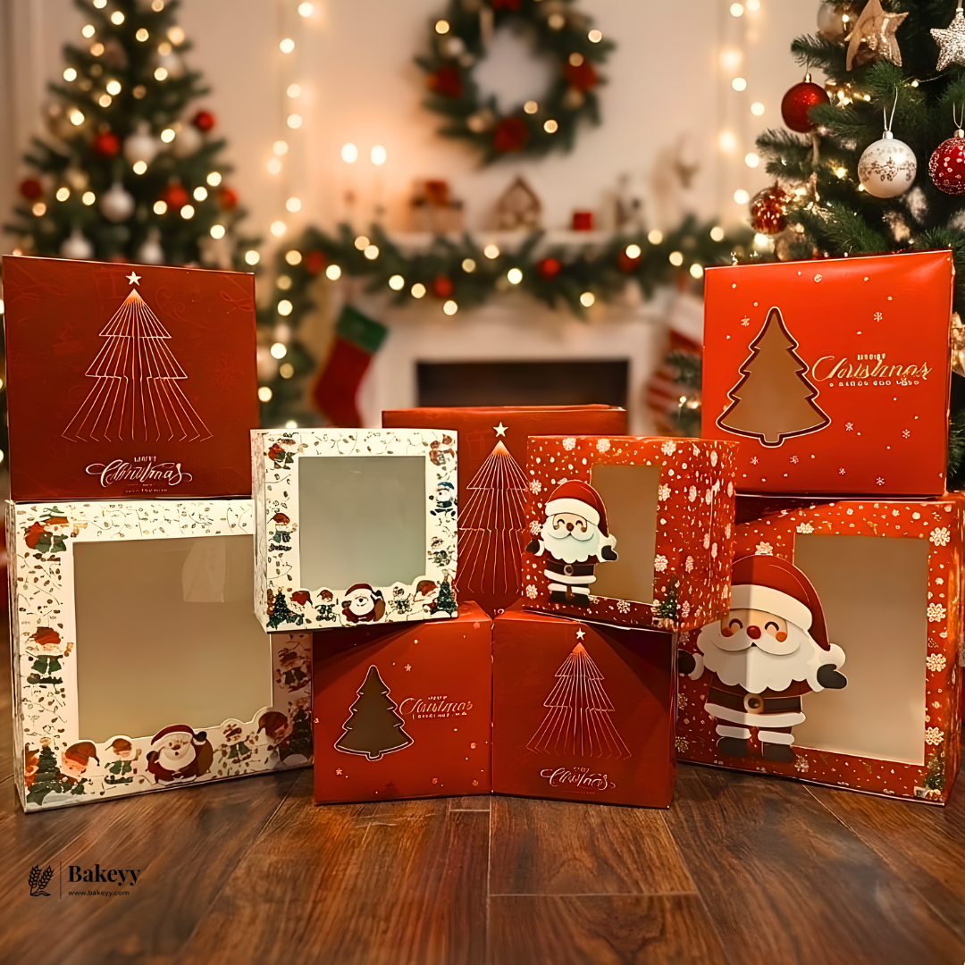 Christmas Cake Box | Perfect for Cake & Treats | Pack of 25