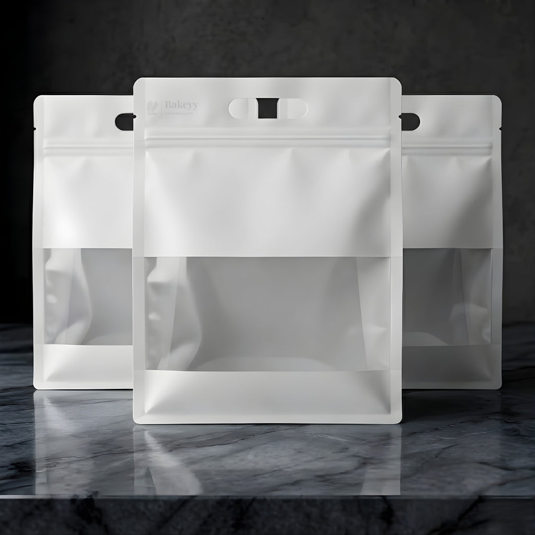 Zip Lock Bread Pouch with Window | Loaf Packaging | Zip-Lock Packaging | Pack of 50