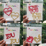 Love Theme Acrylic Cake Toppers & Party Decor Set | Assorted Romantic Designs for Cakes, Cupcakes & Desserts | DIY Love theme toppers | Pack of 1