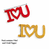 Love Theme Acrylic Cake Toppers & Party Decor Set | Assorted Romantic Designs for Cakes, Cupcakes & Desserts | DIY Love theme toppers | Pack of 1