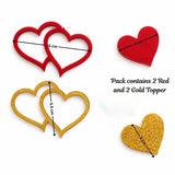 Love Theme Acrylic Cake Toppers & Party Decor Set | Assorted Romantic Designs for Cakes, Cupcakes & Desserts | DIY Love theme toppers | Pack of 1