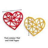 Love Theme Acrylic Cake Toppers & Party Decor Set | Assorted Romantic Designs for Cakes, Cupcakes & Desserts | DIY Love theme toppers | Pack of 1