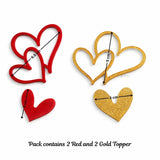 Love Theme Acrylic Cake Toppers & Party Decor Set | Assorted Romantic Designs for Cakes, Cupcakes & Desserts | DIY Love theme toppers | Pack of 1