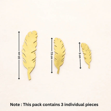 Gold Metallic Cake Topper Cutouts Set | Assorted Designs for Cake Decoration | Pack of 1