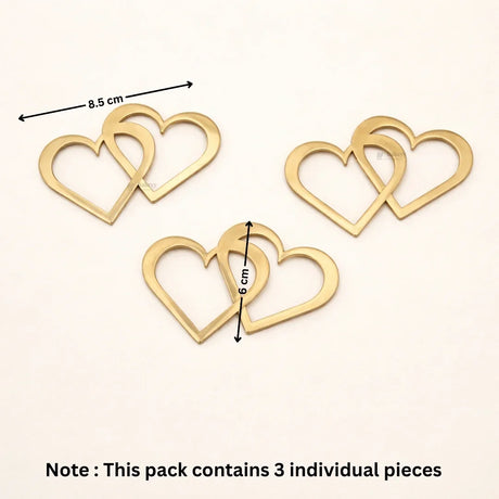 Gold Metallic Cake Topper Cutouts Set | Assorted Designs for Cake Decoration | Pack of 1