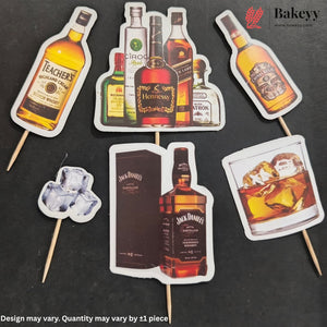 Hobbies & Lifestyle Cake Toppers | Fun Hobby-Themed Decor Picks | Assorted Adult Theme Pack | Pack of 6