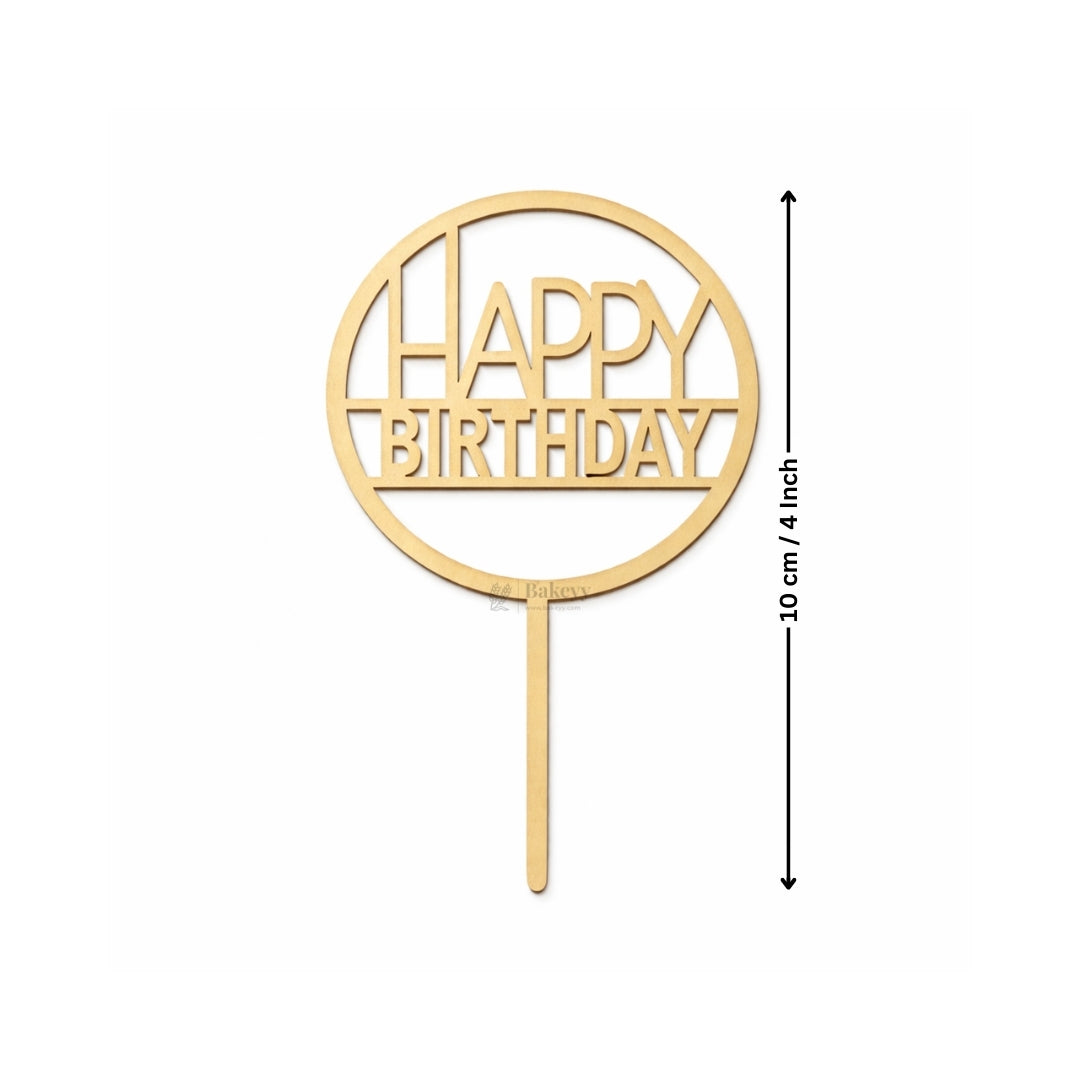 4 Inch | Happy Birthday Cake Topper | Multiple Designs Available | Pack of 5