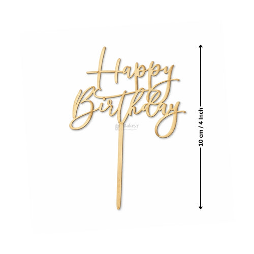 4 Inch | Happy Birthday Cake Topper | Multiple Designs Available | Pack of 5