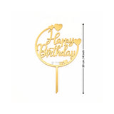 4 Inch | Happy Birthday Cake Topper | Multiple Designs Available | Pack of 5