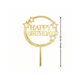 4 Inch | Happy Birthday Cake Topper | Multiple Designs Available | Pack of 5