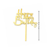 4 Inch | Happy Birthday Cake Topper | Multiple Designs Available | Pack of 5