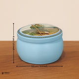 Printed Candle Tin Boxes | Jesus & Mother Mary Round Tin Container | Pack of 12