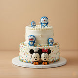 Mickey, Minnie & Doraemon Cake Topper Combo | Cartoon Character Doll Set | Pack of 1