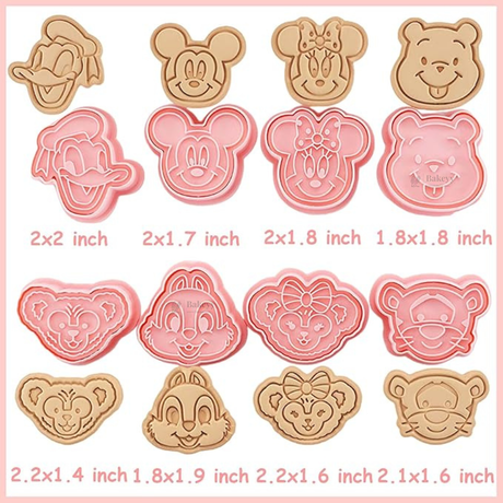Mickey, Minnie & Friends Cookie Cutter & Embosser Set | 8 Piece | Pack of 1