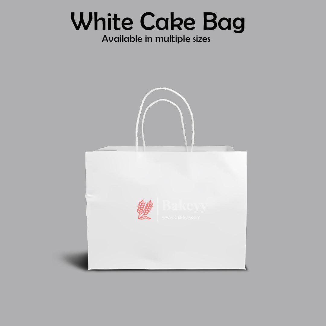 12 Inch/30.5 Cm |2kg| Paper Cake Bag| White Bag | Carry Bag for Sweets, Chocolates, Gifts| Pack of 50 - Bakeyy.com - India - 12 Inch/30.5 Cm |2kg| Paper Cake Bag| White Bag | Carry Bag for Sweets, Chocolates, Gifts| Pack of 50 - Pack of 50 / 12" Cake Bag