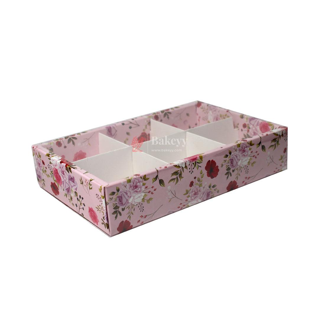 6-Cavity Floral Gift Box | Pack of 10 | Perfect for Valentine's Day Treats | Brownie Box |chocolates, candies, and desserts | - Bakeyy.com - India - 6-Cavity Floral Gift Box | Pack of 10 | Perfect for Valentine's Day Treats | Brownie Box |chocolates, candies, and desserts | - Default Title